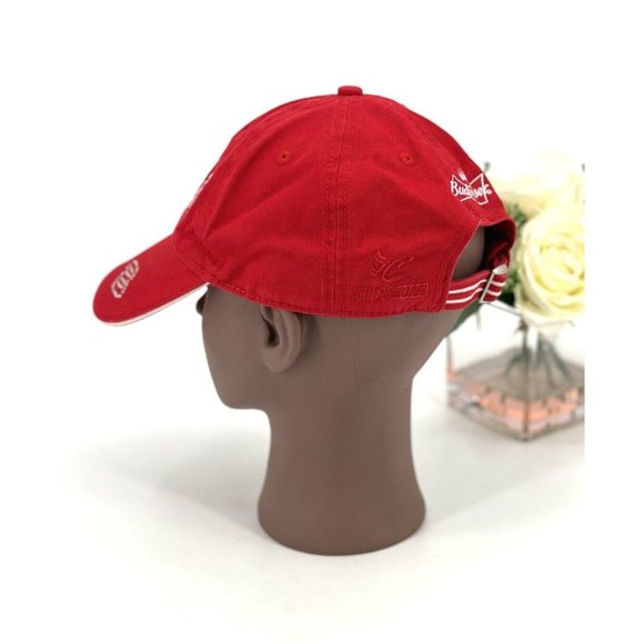 Chase Authentics Budweiser  Dale Jr. 8 Red Bling Womens Cap NASCAR Hat - Picture 4 of 9